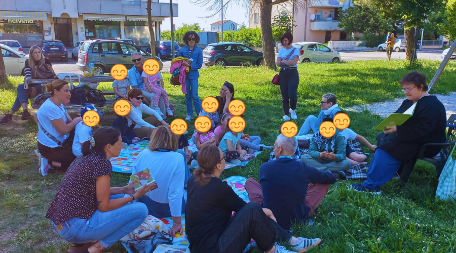 Lettura nel quartiere Borella con i volontari NPL